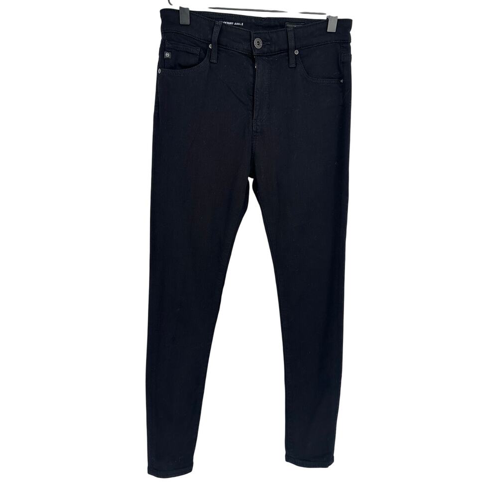 AG Adriano Goldschmied The Farrah Skinny Ankle High Rise Black Jeans Size 25 EUC